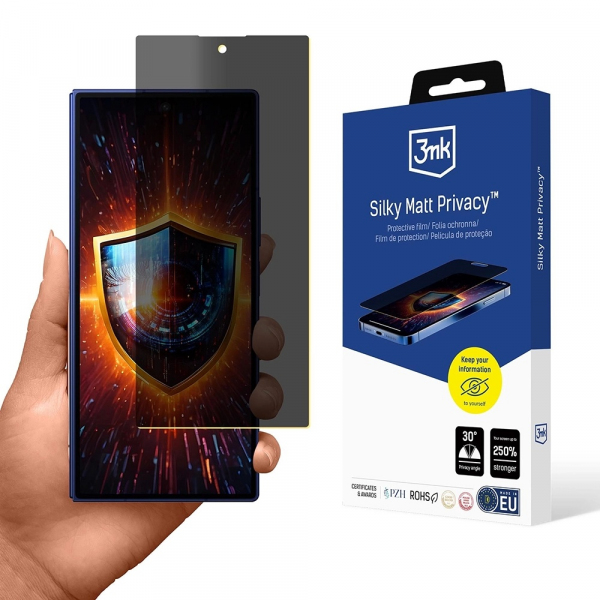 Folie de protectie Ecran Matte Privacy 3MK Silky pentru Samsung Galaxy Z Fold7 F966, Plastic