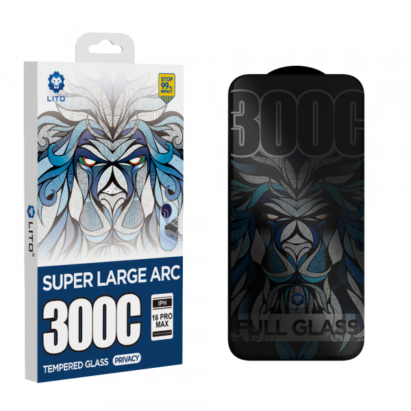 Folie de protectie Ecran Privacy Lito D+ Max 300C pentru Apple iPhone 15, Sticla Securizata, Full Glue