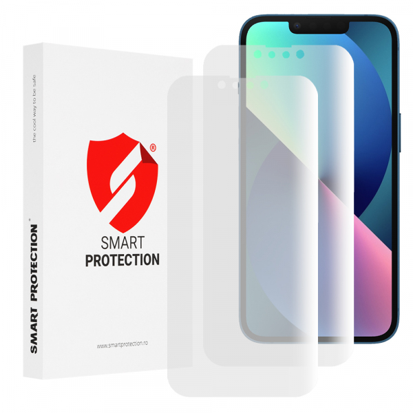 Folie de protectie Ecran Smart Protection Premium Classic pentru Apple iPhone 13, Plastic, Set 2 bucati