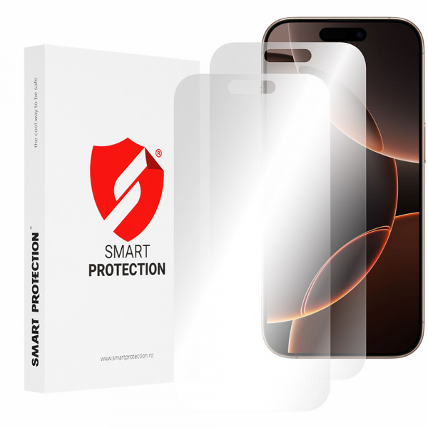 Folie de protectie Ecran Smart Protection Premium Classic pentru Apple iPhone 16 Pro Max, Plastic, Set 2 bucati