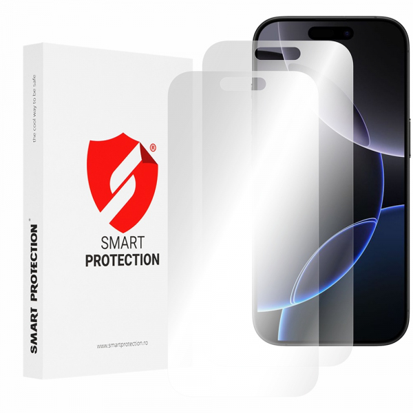 Folie de protectie Ecran Smart Protection Premium Classic pentru Apple iPhone 16 Pro, Plastic, Set 2 bucati