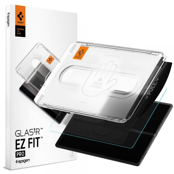 Folie de protectie Ecran Spigen GlastR EZ FIT Pro pentru Samsung Galaxy Tab S11 Ultra, Sticla Securizata, Full Glue AGL10200