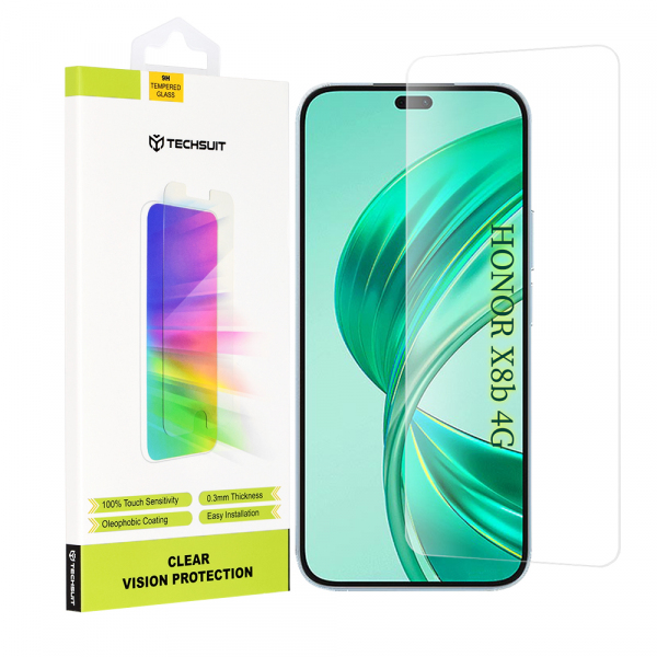 Folie de protectie Ecran Techsuit Clear Vision pentru Honor 400 Lite / X8c / X8b, Sticla Securizata, Full Glue
