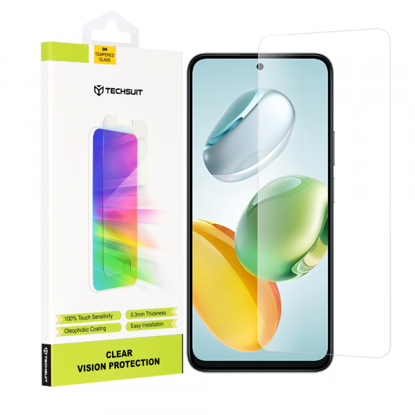 Folie de protectie Ecran Techsuit Clear Vision pentru Honor X7c / 200 Smart, Sticla Securizata, Full Glue