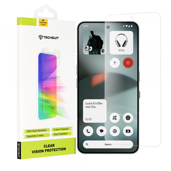 Folie de protectie Ecran Techsuit Clear Vision pentru Nothing Phone (3), Sticla Securizata, Full Glue