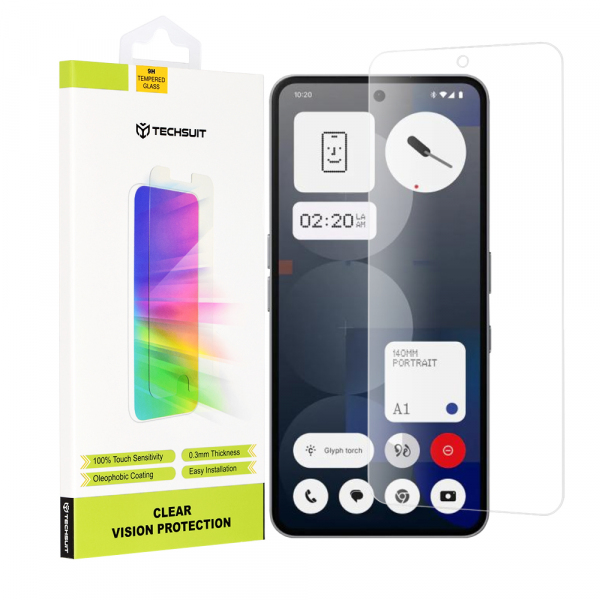 Folie de protectie Ecran Techsuit Clear Vision pentru Nothing Phone (3a) / Phone (3a) Pro, Sticla Securizata, Full Glue