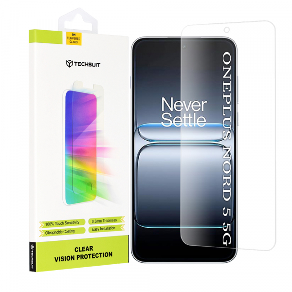 Folie de protectie Ecran Techsuit Clear Vision pentru OnePlus Nord 5, Sticla Securizata, Full Glue
