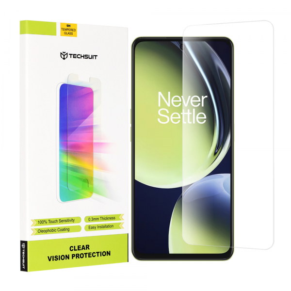 Folie de protectie Ecran Techsuit Clear Vision pentru OnePlus Nord CE 3 Lite, Sticla Securizata, Full Glue