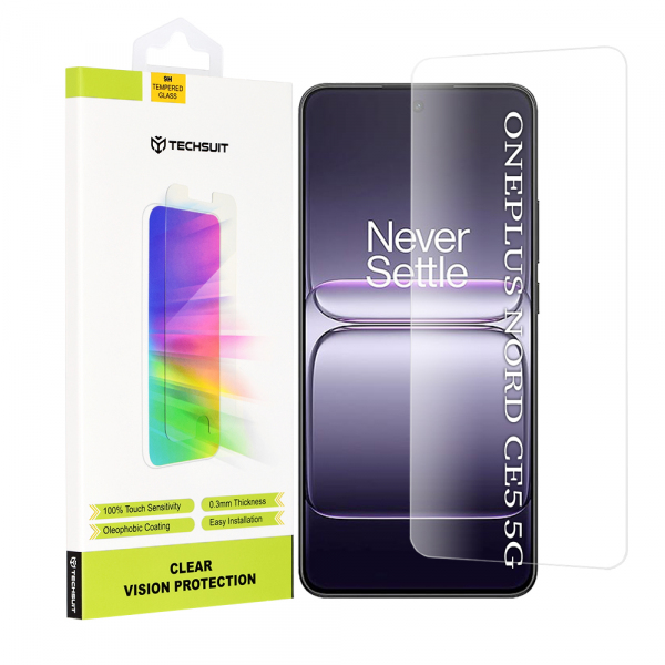 Folie de protectie Ecran Techsuit Clear Vision pentru OnePlus Nord CE5, Sticla Securizata, Full Glue