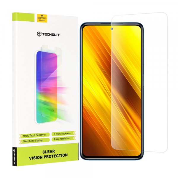 Folie de protectie Ecran Techsuit Clear Vision pentru Oppo Find X3 Pro / Xiaomi X3 NFC / X3, Sticla Securizata, Full Glue