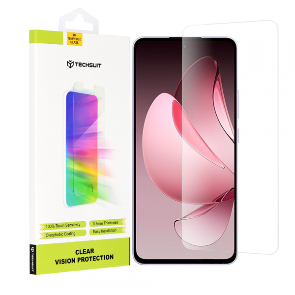 Folie de protectie Ecran Techsuit Clear Vision pentru Oppo Reno13 FS 5G / Reno13 F 4G / Reno13 F, Sticla Securizata, Full Glue