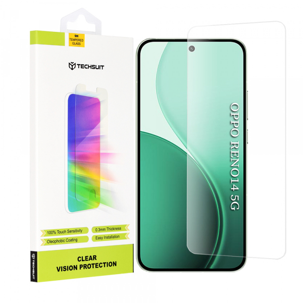 Folie de protectie Ecran Techsuit Clear Vision pentru Oppo Reno14, Sticla Securizata