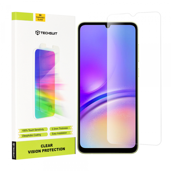 Folie de protectie Ecran Techsuit Clear Vision pentru Samsung Galaxy A05s A057 / A05 A055, Sticla Securizata, Full Glue