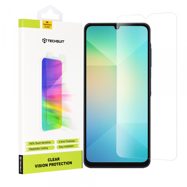 Folie de protectie Ecran Techsuit Clear Vision pentru Samsung Galaxy A06 A065, Sticla Securizata, Full Glue