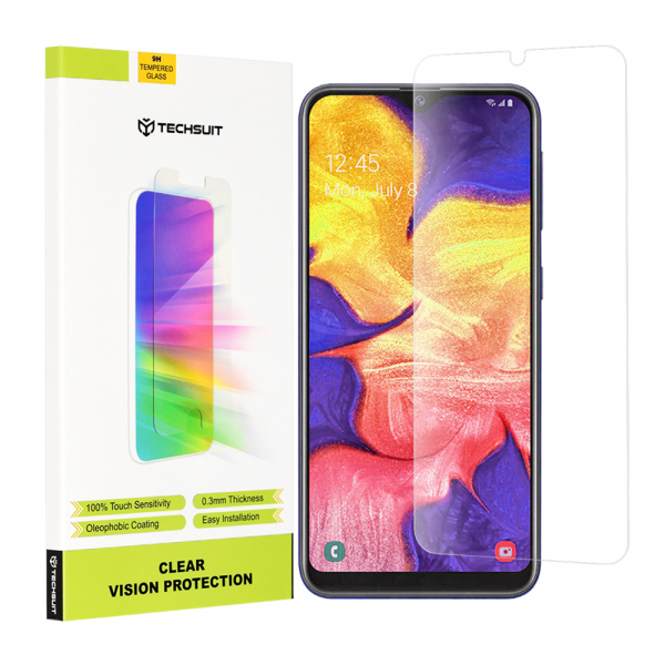 Folie de protectie Ecran Techsuit Clear Vision pentru Samsung Galaxy A10e A102 / A20e A202, Sticla Securizata, Full Glue