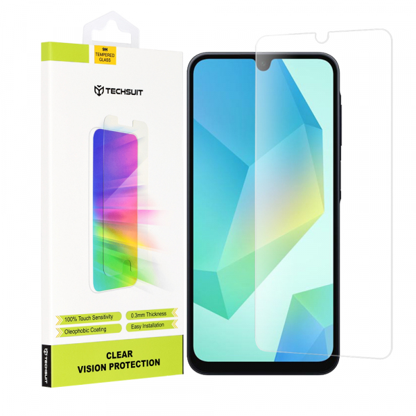 Folie de protectie Ecran Techsuit Clear Vision pentru Samsung Galaxy A16 5G A166 / A16 4G A165, Sticla Securizata, Full Glue