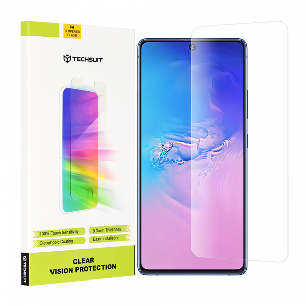 Folie de protectie Ecran Techsuit Clear Vision pentru Samsung Galaxy S10 Lite G770, Sticla Securizata, Full Glue