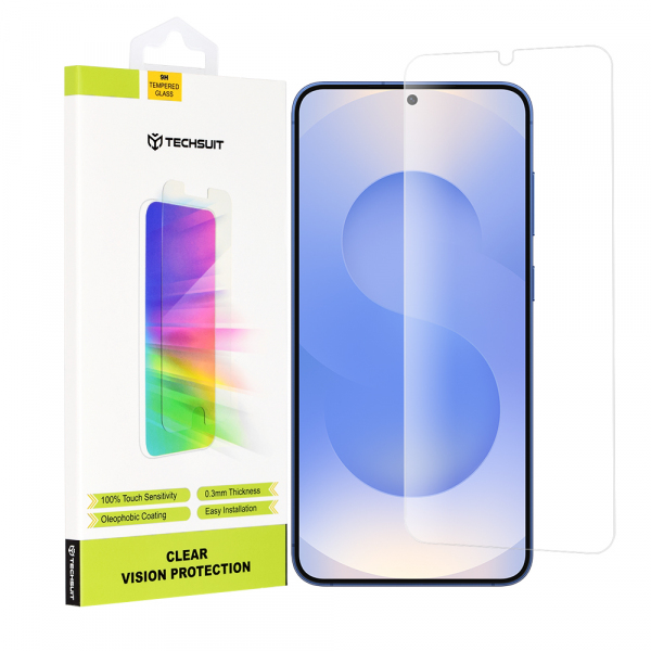 Folie de protectie Ecran Techsuit Clear Vision pentru Samsung Galaxy S25 S931, Sticla Securizata, Full Glue