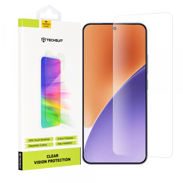 Folie de protectie Ecran Techsuit Clear Vision pentru Xiaomi 15, Sticla Securizata, Full Glue
