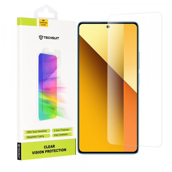 Folie de protectie Ecran Techsuit Clear Vision pentru Xiaomi Poco X6 / Redmi Note 13 5G / Note 13 Pro 5G, Sticla Securizata, Full Glue