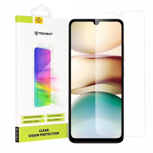 Folie de protectie Ecran Techsuit Clear Vision pentru Xiaomi Redmi A5 4G (Standard), Sticla Securizata, Full Glue