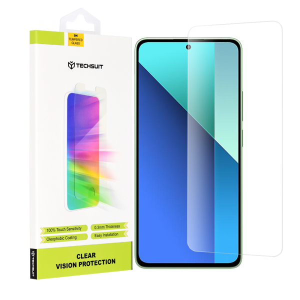 Folie de protectie Ecran Techsuit Clear Vision pentru Xiaomi Redmi Note 13 4G, Sticla Securizata, Full Glue