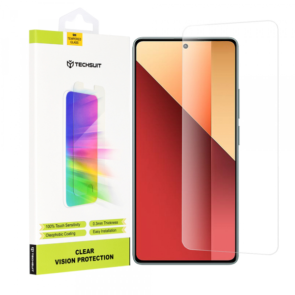 Folie de protectie Ecran Techsuit Clear Vision pentru Xiaomi Redmi Note 13 Pro 4G / Poco M6 Pro 4G, Sticla Securizata, Full Glue