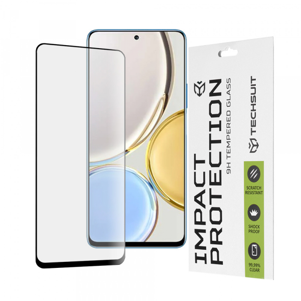 Folie de protectie Ecran Techsuit pentru Honor Magic4 Lite, Sticla Securizata, Full Glue, 111D, Neagra