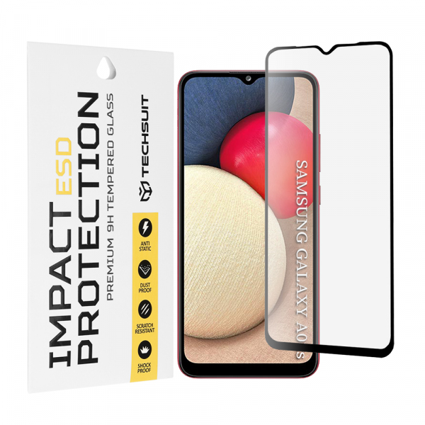 Folie de protectie Ecran Techsuit pentru Samsung Galaxy A04e A042 / M04 M045 / A03 A035 / A03 Core A032, Sticla Securizata, Full Glue, Neagra