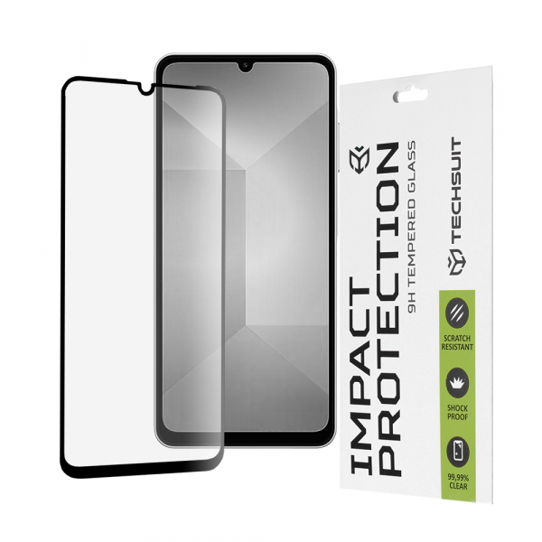 Folie de protectie Ecran Techsuit pentru Samsung Galaxy A07 4G A075, Sticla Securizata, Full Glue, 111D, Neagra