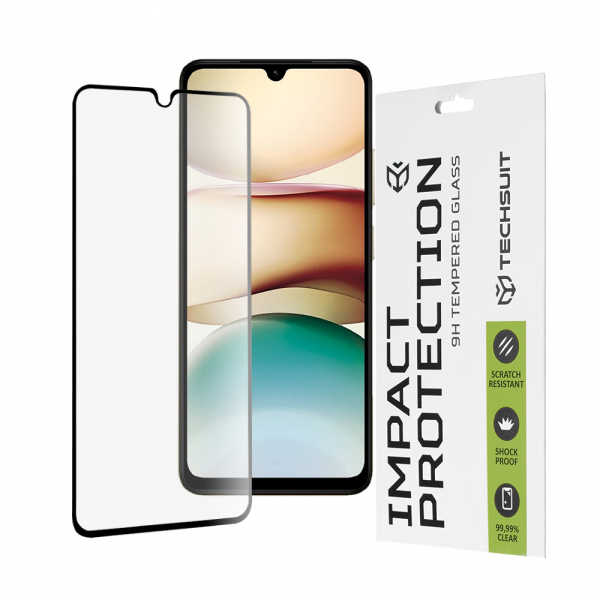 Folie de protectie Ecran Techsuit pentru Xiaomi Redmi A5 4G (Standard), Sticla Securizata, Full Glue, 111D, Neagra