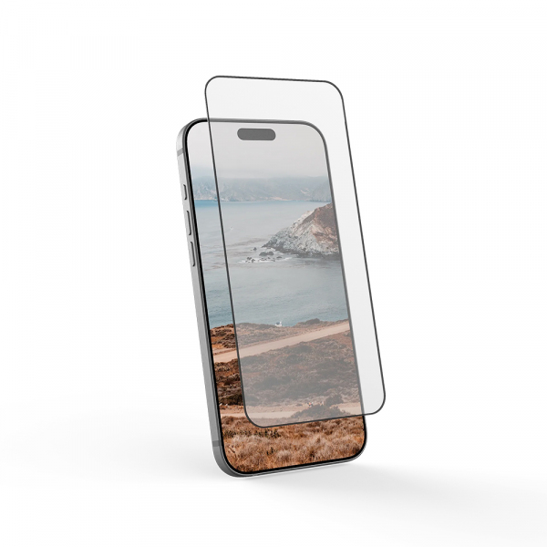 Folie de protectie Ecran Urban Armor Gear Shield pentru Apple iPhone 18 Pro / 17 Pro, Sticla Securizata, Full Glue, Neagra