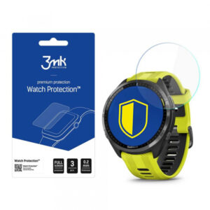Folie Protectie 3MK Arc pentru Garmin Forerunner 965, Set 3 bucati, Plastic