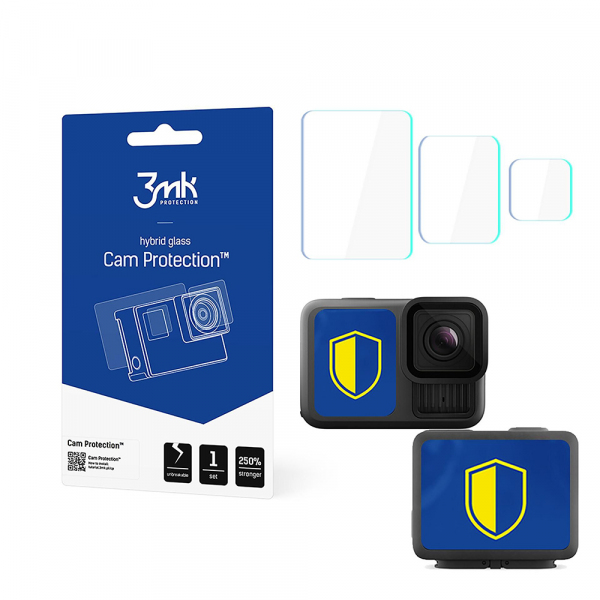 Folie Protectie Ecran si Lentila 3MK Cam Protection pentru GoPro Hero 13, Sticla Flexibila
