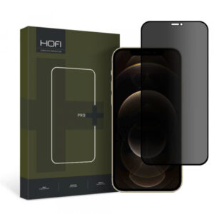 Folie de protectie Ecran Privacy HOFI PRO+ pentru Apple iPhone 12 / 12 Pro, Sticla Securizata, Full Glue