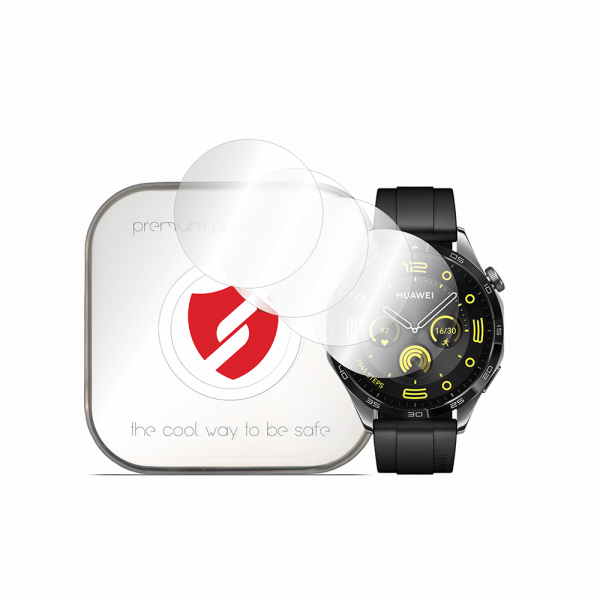 Folie Protectie Smart Protection Premium Classic pentru Huawei Watch GT 4 46mm, Set 4 bucati, Plastic