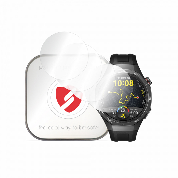 Folie Protectie Smart Protection Premium Classic pentru Huawei Watch GT 5 Pro 46mm, Set 4 bucati, Plastic
