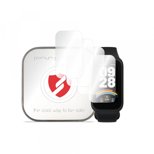 Folie Protectie Smart Protection Premium Classic pentru Xiaomi Smart Band 9 Active, Set 4 bucati, Plastic