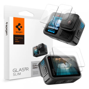 Folie Protectie Ecran si Lentila Spigen GlastR Slim pentru GoPro Hero 13, Sticla Securizata, Set 6 bucati