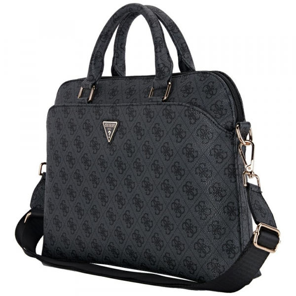 Geanta Guess 4G Triangle Logo pentru Laptop 15inch, Neagra