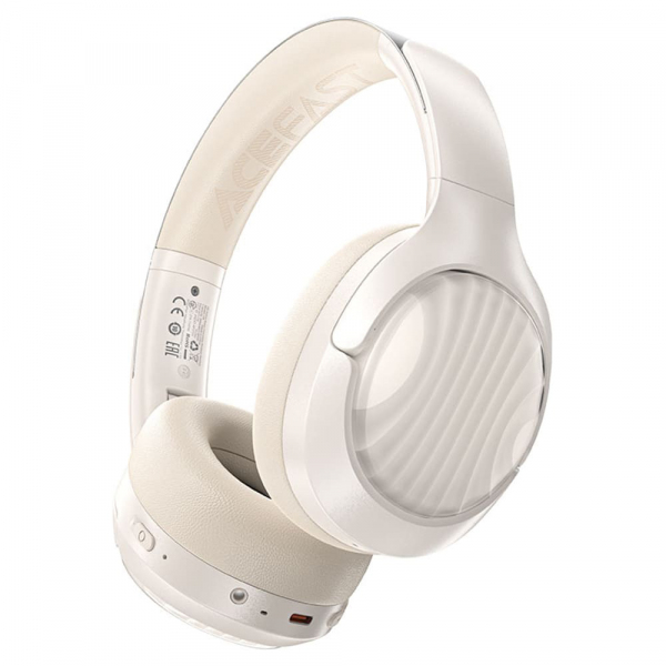 Handsfree Bluetooth Acefast H5, A2DP, ANC, Alb