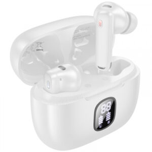 Handsfree Bluetooth Borofone FQ7 Treasure, TWS, ANC, MultiPoint, Alb