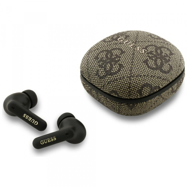 Handsfree Bluetooth Guess 4G Classic Metal Logo, TWS, Maro