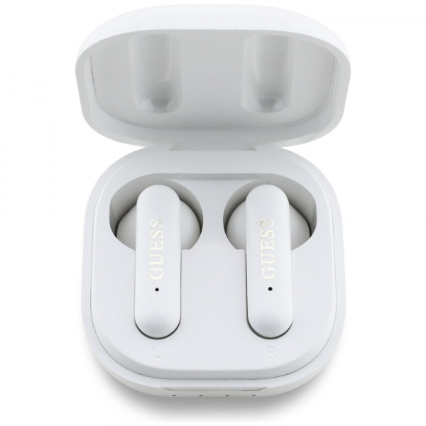 Handsfree Bluetooth Guess 4G Metal Logo, TWS, Alb