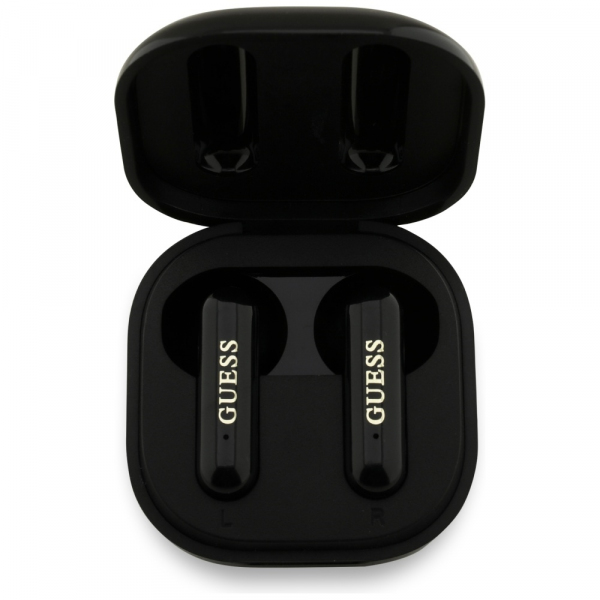 Handsfree Bluetooth Guess 4G Metal Logo, TWS, Negru