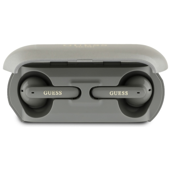 Handsfree Bluetooth Guess Elongated Metallic Printed Logo, TWS, Gri