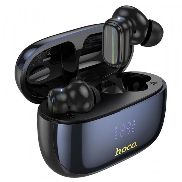 Handsfree Bluetooth HOCO EQ20, TWS, ANC, MultiPoint, Negru