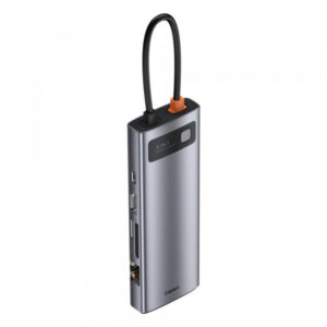 Hub USB-C Baseus, 3 x USB-A 3.0 - 1 x USB-C - 1 x HDMI - 1 x VGA - 1 x RJ45 - 1 x SD - 1 x microSD, Gri CAHUB-CU0G