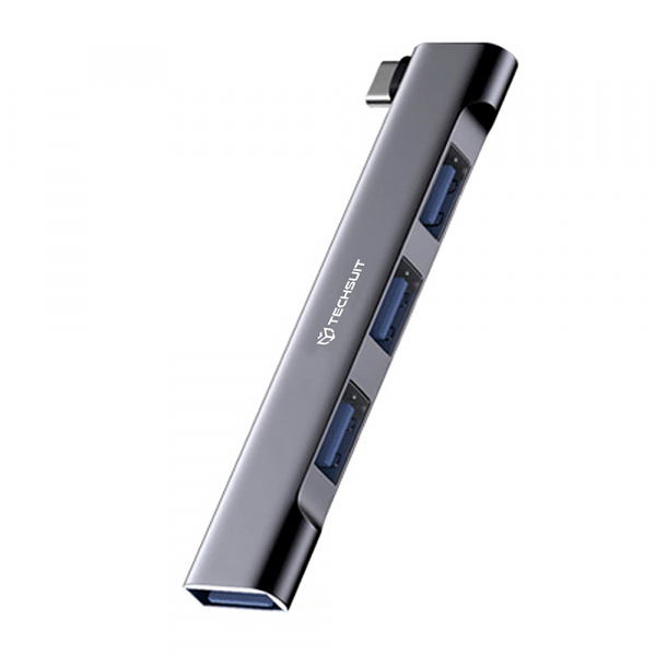 Hub USB-C Techsuit H13 ZenithDock, 4in1, Gri