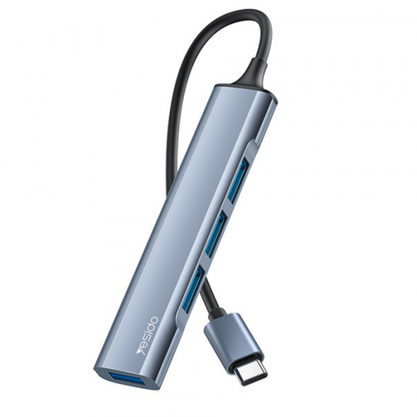 Hub USB-C Yesido HB17, 4in1, Gri